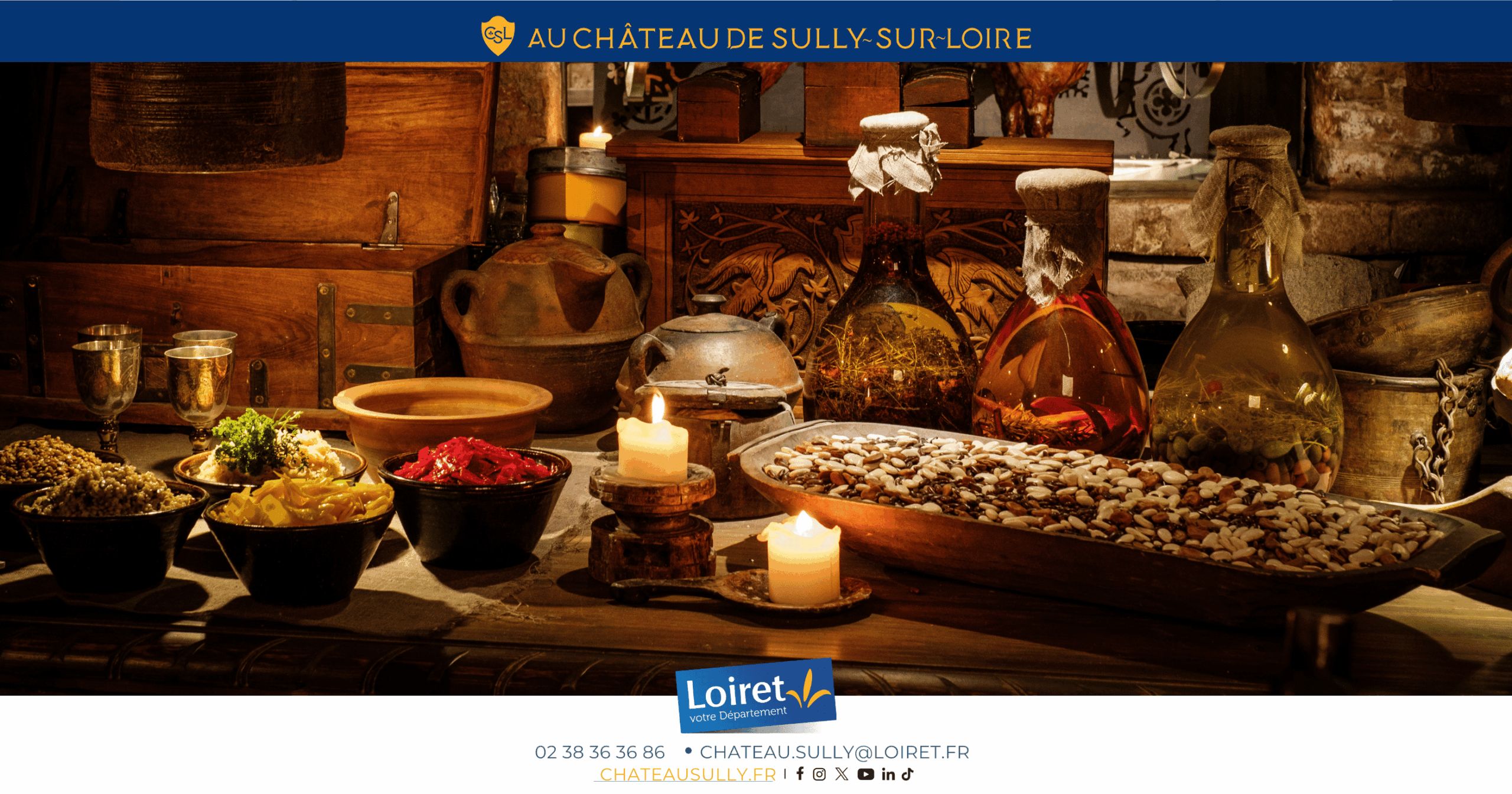 Visuels château de Sully-sur-Loire - 2026 - format site internet - La gastronomie médiévale. Crédit photo :