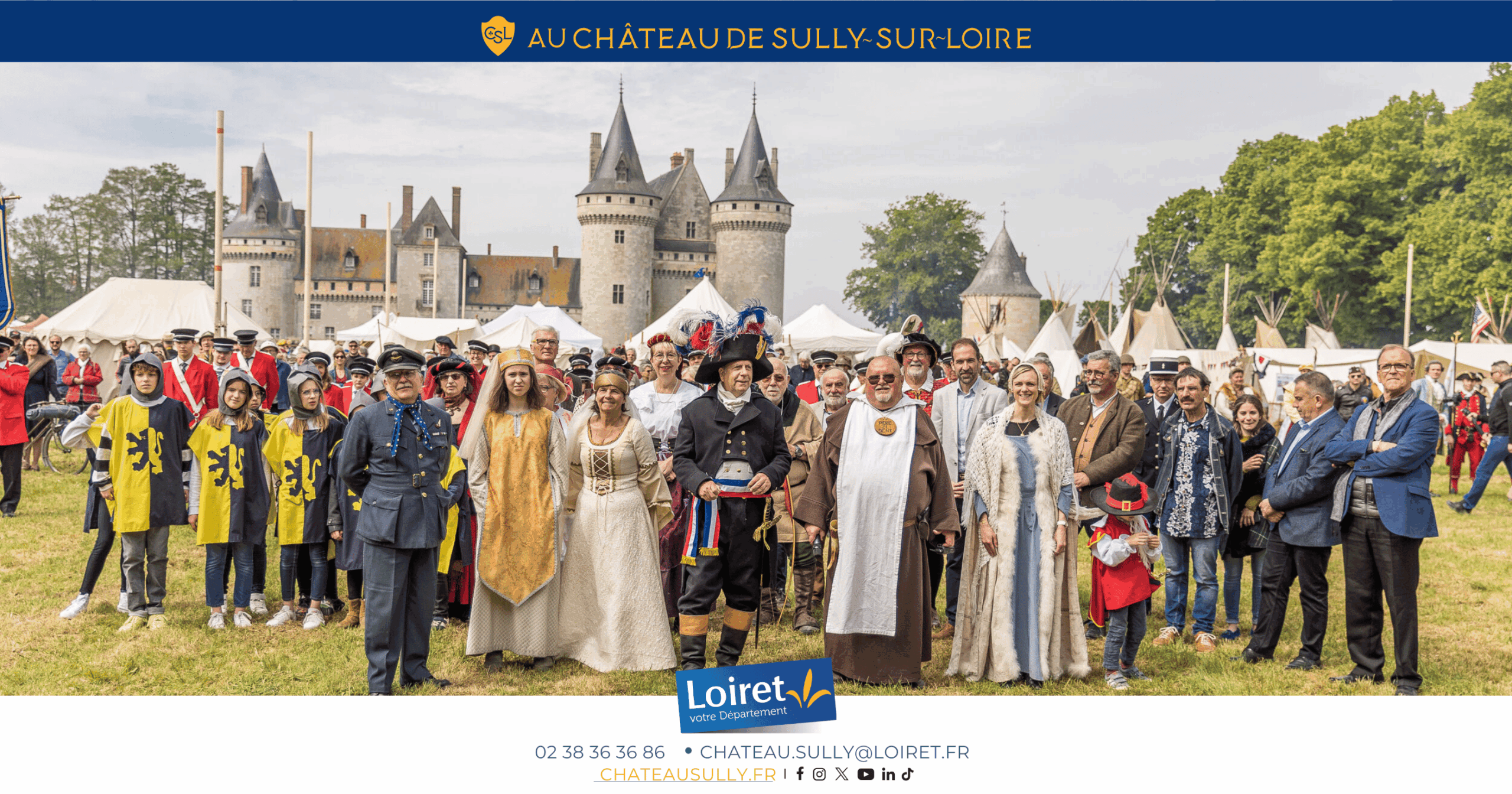 Visuels château de Sully-sur-Loire - 2026 - format site internet - Les Heures Historiques -  mai 2026. Crédit photo : Département du Loiret / Johnatan Savarit