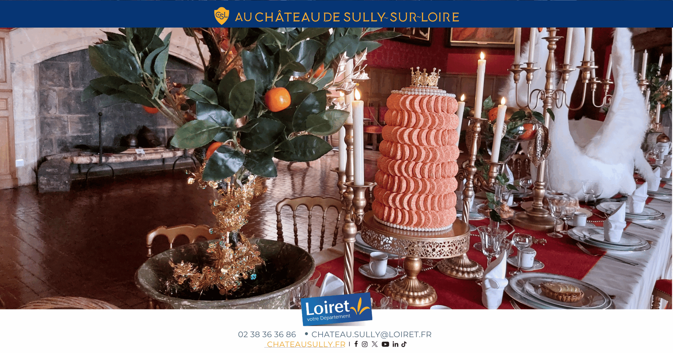 Visuels château de Sully-sur-Loire - 2026 - format site internet - Noël au pays de Sully-sur-Loire. Crédit photo : Département du Loiret / Johnatan Savarit
