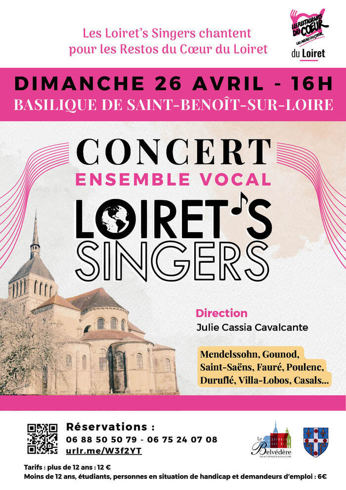 Ensemble vocal Loiret's singers à la Basilique de Saint-Benoît-sur-Loire_1. Crédit photo : Restos du Cœur du Loiret