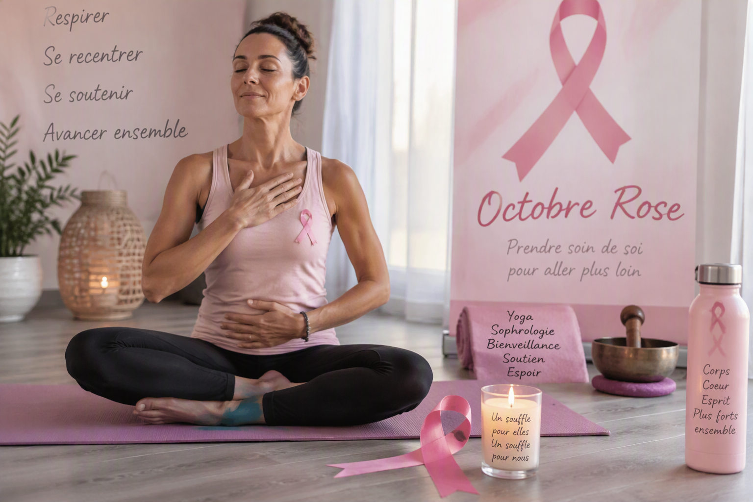 Octobre rose - Bien-être. Crédit photo : COPILOT