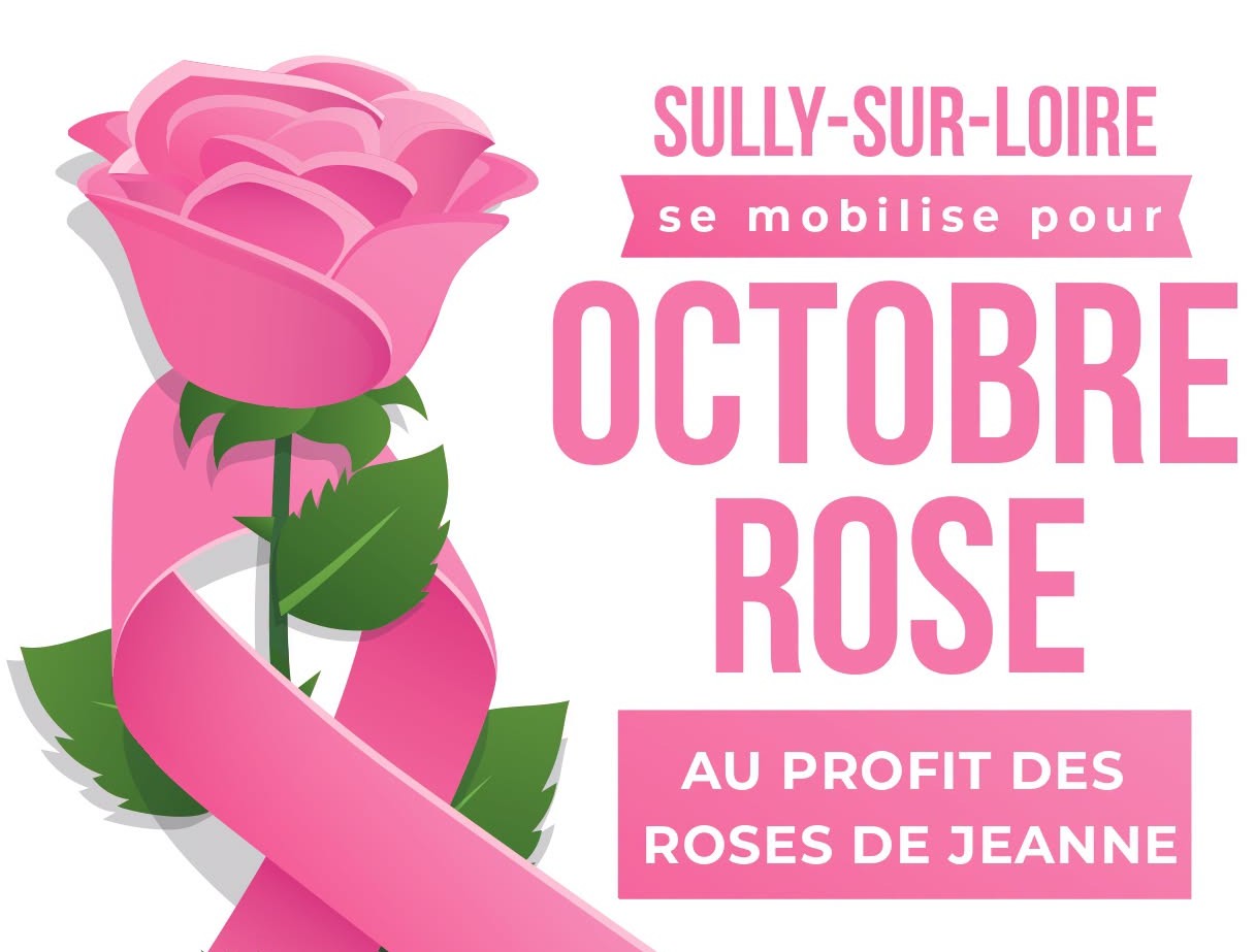 AFFICHE SULLY SUR LOIRE - Octobre rose. Crédit photo : MAIRIE SULLY SUR LOIRE